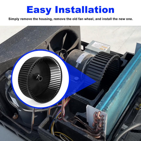RV Blower Wheel Replacement for Air Conditioners, Compatible With Duo Therm Frigidaire Models, installed in AC unit