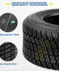 Set Of 2 Tubeless Lawn Mower Tires 16x6.50-8 For Tractor Riding Mowers With Turf S Pattern, 4 Ply, 620 Lbs At 28 PSI, Durable Rubber