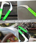 Six Piece Manual Weeder And Grass Clearing Sickle Set With Ergonomic Design For Easy Weeding Root Removal And Lawn Care Handy Garden Kit displayed