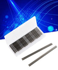 Professional Hss Jointer Planer Blades Double Edged 82mm Set Of 10 Badass Sharp Cuts for woodworking, displayed in a protective case.