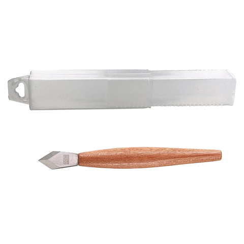 Top Shelf Marking Knife For Serious Woodworking, High Speed Steel Double Bevel Blade On Solid Rose Wood Handle with safety sheath.