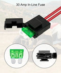 30A fuse in 4 Pin 2 Wire Battery Wiring Harness For Dirt Quad Dune Buggy MX350 MX400 PR200 Pocket Mod Bella Betty Bistro Daisy Sport Mod