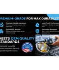 Infographic showcasing features of Aluminum 14mm Oil Drain Plug Gasket Crush Washer For Leak Proof Seal with OEM quality standards.