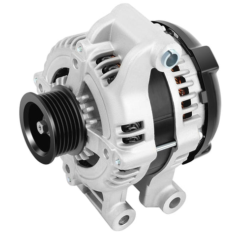 Beefed Up 12V 160Amp Alternator for Dodge Charger 2006 2007 Magnum 2005 2006 2007 and Chrysler 300 2005 2007 with 6 Groove Pulley CW Replacement OE 11113 04896805AC, side view