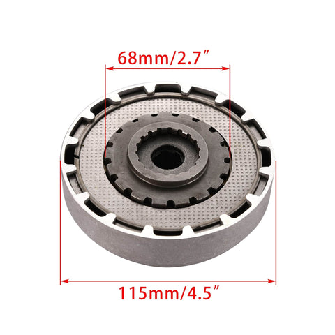 18 Teeth Manual Clutch Assembly Replacement For 50cc 70cc 90cc 110cc 125cc Chinese Dirt Pit Bikes Fits Taotao Hellcat 125cc Pocket Bikes And Similar Mini Dirt Bikes Durable 115mm Diameter For Easy Install