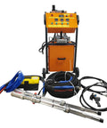 Industrial Grade High Pressure Polyurethane Foam Spray Machine With No Sweat Dual Pressure Gauges And Rapid 6.5KW Heating System For Wall Roof Insulation And Cold Storage Tank Foaming 110V on wheeled cart with hoses and spray gun