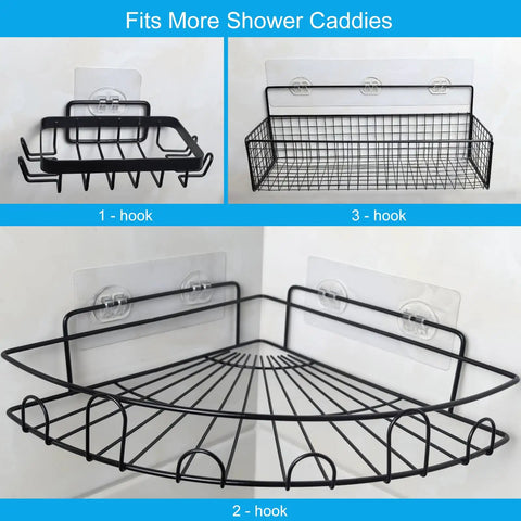 15 Pack Heavy Duty Shower Caddy Adhesive Replacement Zero Drill Mounting Pads That Lock In Tight Stay Put On Bathroom Shelves And Kitchen Organizers Go Up Like A Champ Strong Grip Smooth Finish