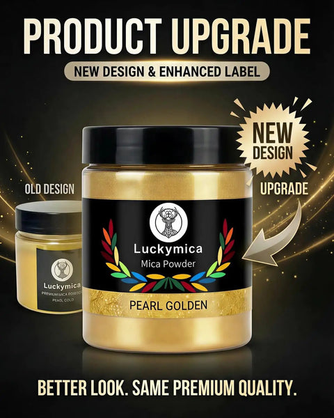 Slick Craft Staple: Premium Pearlescent Mica Powder For Epoxy Resin Art And Casting, Nail Polish Swirl, Candle Pouring, Soap Crafting, Bath Bombs, And DIY Makeup In Knockout Pearl Gold Shimmer