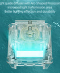 Magnetic Jade Max Linear Keyboard Switches, Pre Lubed and Fully Transparent Housing, Gold Plated Spring, lit from within.