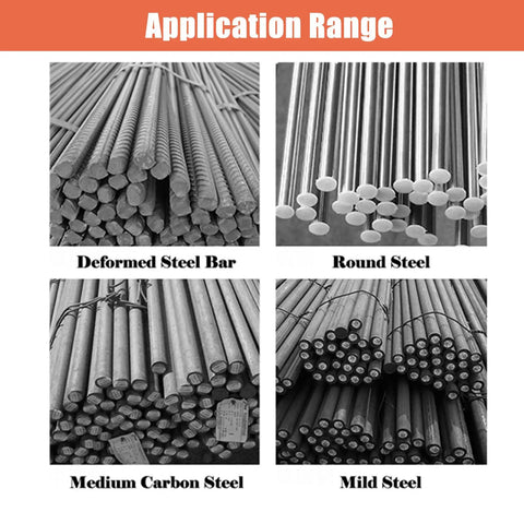 Application range of materials for Built Like A Tank Electric Rebar Bender With Finger Tip Foot Switch Table Stand Setup.