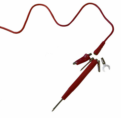 Shielded Two Wire Probe Connector For LCR Reader And Smart Tweezers ESR Meters with accessories and red cable