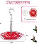 Outdoor Hummingbird Feeder With 30 Feeding Ports, Saucer Style, Ant Proof No Leak, Easy To Clean And Refill, Hangs Or Window Mount