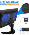 10.1 Inch Security Monitor With Remote 1024x600 Resolution Portable HDMI VGA BNC Inputs Built In Dual Speakers Ideal