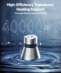 Pro Grade 30 Liter Ultrasonic Cleaner With 40 Khz Waves And Degassing Mode, stainless steel transducer for efficient cleaning.