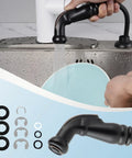 Heavy Duty Universal Kitchen Side Sprayer Head Replacement Nozzle Slick Oil Rubbed Bronze in use with water running.