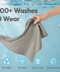 Tekswip 6-pack gray 12x12 inch glass microfiber cleaning cloths for glass, windows, car, kitchen