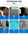 Heavy Duty Polyurea Spray Machine Foam Proportioning System For Waterproofing And Insulation Projects High Performance Industrial Grade Equipment With Smooth Flow Technology Made In China Fast Support Via Whatsapp showcased in use for various applications like cars, swimming pools, and concrete surfaces.