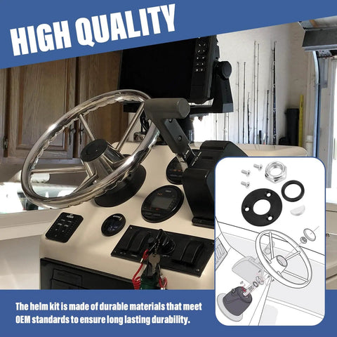 Dashboard view with All In One Hydraulic Helm Seal Service Kit HP6032 for SeaStar and BayStar with components displayed.