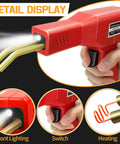 Detail of Dope Plastic Welding Kit For Car Bumpers With Six Types And 1050 Staples showing heating tool, light, and switch