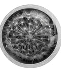 4 Pack 1.37 Inch Round Cabinet Knobs In White With Dandelion Design Drawer Pulls For Kitchen Cabinets And Dressers Includes Stainless Steel Screws Durable Furniture Hardware For Quick Makeover