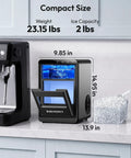Quick Freeze Countertop Nugget Ice Maker Delivers 44 Pounds Of Soft Sonic Pellet Ice Daily With No Hassle Auto Wash And Smooth Chilling Performance For Everyday Households And Office Crews on a kitchen countertop.