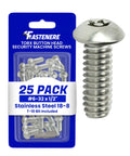 Dead Tight Torx Security Machine Screws Crafted From Rust Resistant Stainless Steel Featuring Tamper Resistant Button Heads for 25 pack.