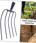 Heavy Duty Grass Fork For Hay Manure And Lawn Care Rugged Iron Pitchfork For Farming Yard Chores Clearing Lawns Grassy Areas