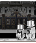 Rock Solid Heavy Duty 304 Stainless Steel V Groove Universal Wheel For Sliding Gate Caster And Ground Rail Roller System with two sizes.