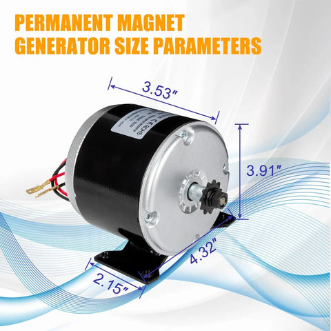 Electric Scooter Motor For Razor E300 E300S E325 MX350 MX400 Drive Speed Control PMA Brushed Permanent Magnet 24V 350W Low Noise Performance Quiet Ride Durable Direct Replacement Fits Popular E Scooters