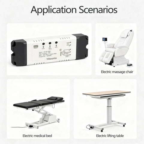 Smart WiFi Linear Actuator Module With Tuya Smart Life App And Alexa Voice Control RF433 for home automation applications.