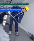 Worker using 9 Inch Spiked Screed Roller With Handle For Self Leveling Concrete And Epoxy Floors Half Inch Teeth Height Includes Spiked Shoes No Fuss Leveling Tool For Epoxy Flooring Cement Floors And Screed Compound Roller