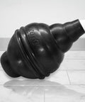 Heavy Duty Toilet Plunger Featuring Signature Beehive Shape And Drip Free Carry Handle That Blasts Away Stubborn Clogs Quick On Any Toilet Model Crafted From Durable Rubber For Serious Hold And Zero Fuss Household Use, shown at an angle on tiled floor.