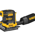 20V Max XR Brushless Cordless One Quarter Sheet Variable Speed Sander tool only with low profile design shown at angle