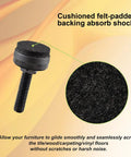 Cushioned felt pads of Eight Pack Adjustable Furniture Leveling Feet With M8 ISO Thread 1.8 Inch Tall 1 Inch Base Nuts Included