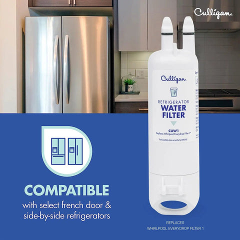 Fridge Water Filter Replacement For Whirlpool EDR1RXD1 CUW1 Made In USA Compatible With JennAir KitchenAid Maytag
