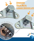 Heavy Duty Tailgate Hinge Kit With Bolts For Rear Gate Door showing upgraded solid metal hinges for Chevy Silverado and GMC Sierra trucks.
