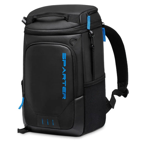 Black Backpack Cooler Insulated Leakproof Fits 33 Cans With Dual Insulated Compartments Portable Lightweight Design