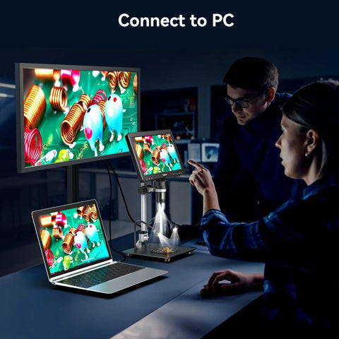 20MP Digital Microscope With 10 Point One Inch HD IPS Screen Go To Gear For Coins Stamps Jewelry And DIY Repairs LCD Soldering Microscope For Adults 10 LED Lights PC And TV Compatible 16GB connected to PC and laptop