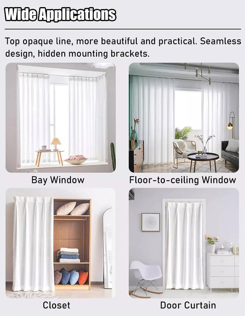 Two In One Sliding Barn Door Track Rock Solid Aluminum Build With Smooth As Butter Gliders For Whisper Quiet Bedroom Curtains Fresh Green Cuttable Ceiling Rail Super Simple Diy Install, displayed in multiple applications.