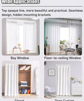 Two In One Sliding Barn Door Hardware Cuttable Quiet Ceiling Mount Rail For Bedroom Heavy Duty Aluminum Alloy Track Dark Grey Finish displayed in various applications.