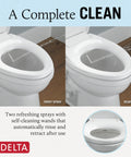 Elongated Soft Close Bidet Seat With Manual Control And Self Cleaning Wand, Front And Rear Spray, Non Electric, White.