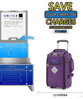 Rolling Personal Item Under Seat Duffle Bag 17x10x9 Inches Fits Most Major Airlines Including Spirit and Frontier next to size checker