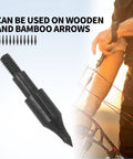 12 Pack 100 Grain Screw In Archery Field Points for recurve and compound bow arrows, suitable for wooden and bamboo arrows