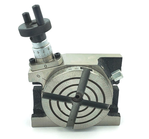 Compact 80mm Rotary Table With 3 Inch Regular Size, ER20 Collet Adapter, cast iron precision for small milling projects