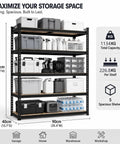 Heavy Duty 5 Tier Adjustable Metal Shelving Unit for Garage and Basement, 2500 lbs Total Capacity Storage Rack with tools