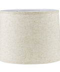 Natural Linen Lamp Shades Set Of 2 For Table, Floor, And Bedside Lamps, Fabric Drum Style, 11.6 Top X 12.6 Bottom X 9.8 Tall