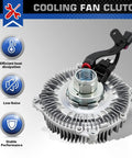 Heavy Duty Radiator Fan Clutch For Ram 2500 3500 4500 5500 6.7L Diesel 2013 2018 shown with aluminum fins and connector.
