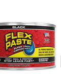 Black Flex Paste 1lb tub and putty knife from 3 pack bundle for indoor outdoor repairs heavy duty rubberized sealant