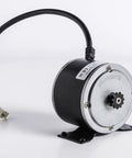 24 Volt 500W XYD-6B2 Electric Motor For Razor Crazy Cart Upgrade And Go Kart Builds with 11-tooth sprocket visible on a white background.