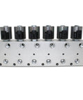 Front view of Six Circuit Hydraulic Multiplier Kit With Selector Valve, Couplers And 12V Control Box For Open, Closed Or FPC Systems